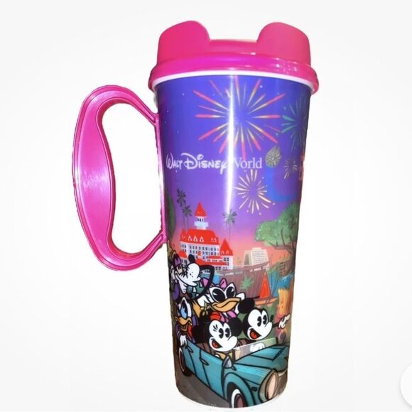 2024 Walt Disney World Resort WDW Hot Pink Refillable Mug Mickey & Friends - Picture 2 of 13